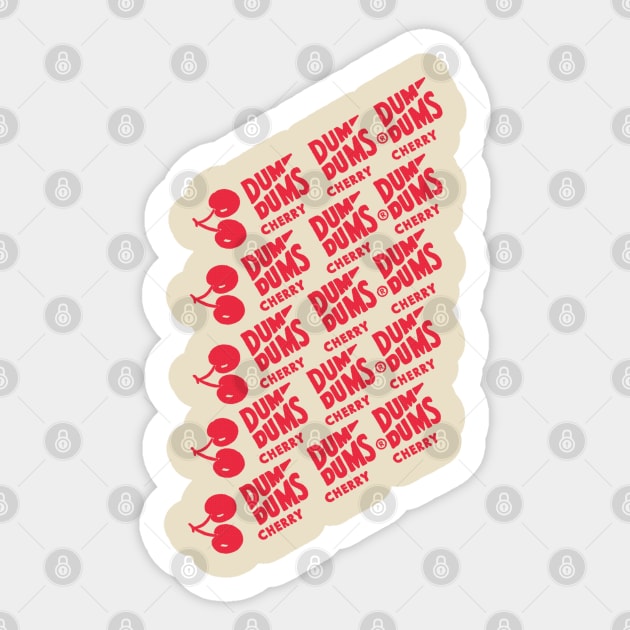 Cherry Dum Dums ∆ Halftone Retro Design Sticker by CultOfRomance